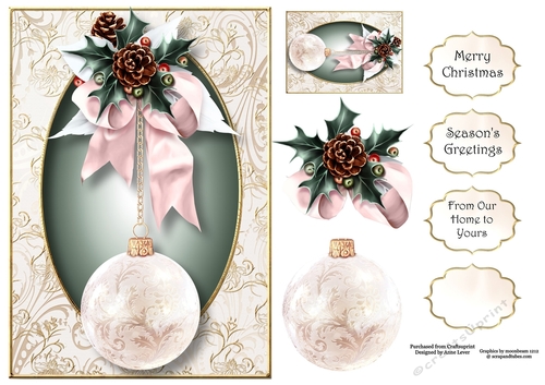 The White Glass Bauble A5