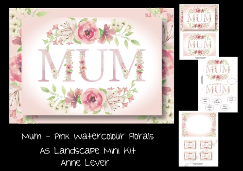 Mum - Pink Watercolour Florals