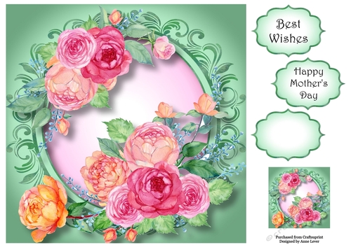 Beautiful Pink Roses 8x8