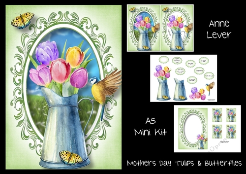 Mothers Day Tulips & Butterflies