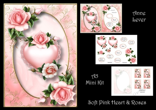 Soft Pink Hearts & Roses