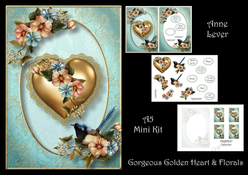 Gorgeous Golden Heart & Florals