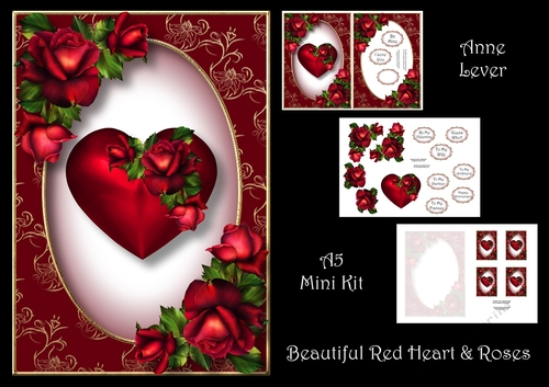 Beautiful Red Heart & Roses