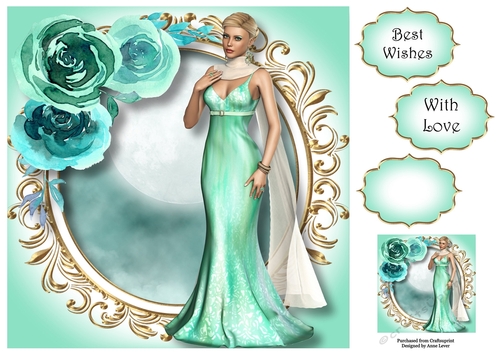 Elegance In Turquoise 8x8