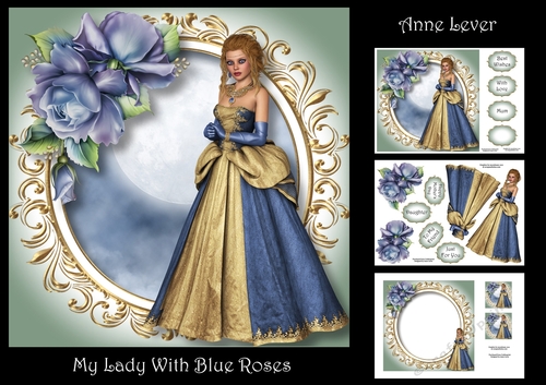 My Lady With Blue Roses