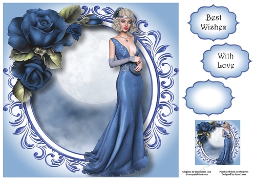 Elegance In Blue 8x8