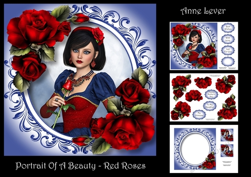Portrait Of A Beauty - Red Roses