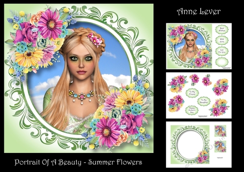 Portrait Of A Beauty - Summer Flowers
