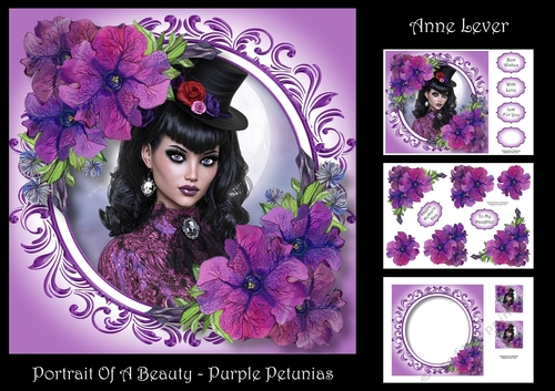 Portrait Of A Beauty - Purple Petunias