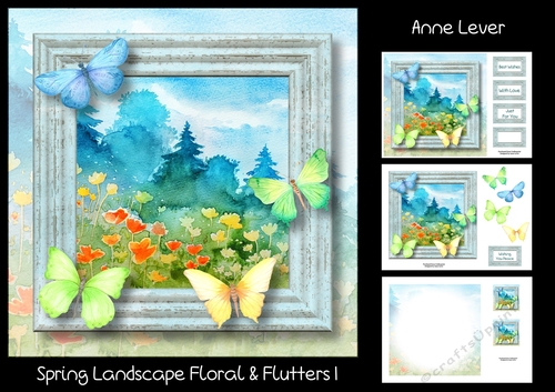 Spring Landscape Floral & Flutters 1