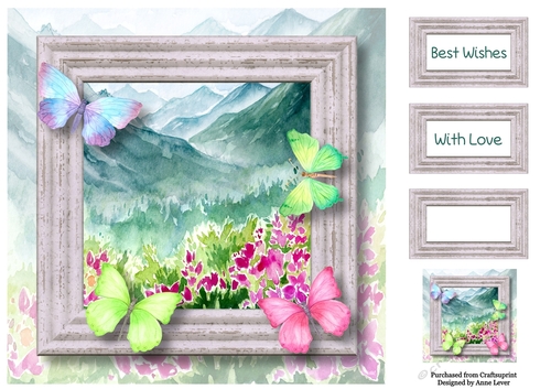 Spring Landscape Floral & Flutters 2 8x8
