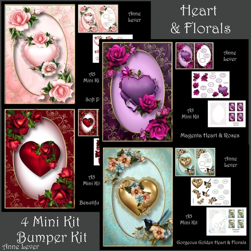 Hearts & Florals 4 Mini Kit Bumper Kit