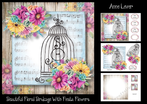 Beautiful Floral Birdcage With Fiesta Flowers