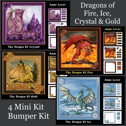 Dragons of Fire, Ice, Crystal & Gold Bumper Kit