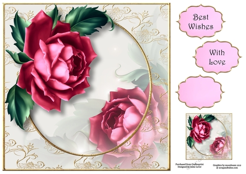 Beautiful Deep Pink Rose 8x8