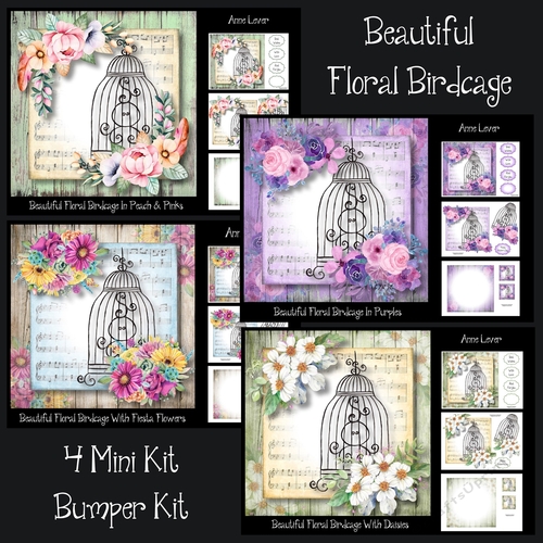Beautiful Floral Birdcage Bumper Kit