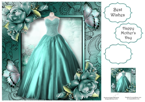 Beautiful Ballgown In Teal 8x8