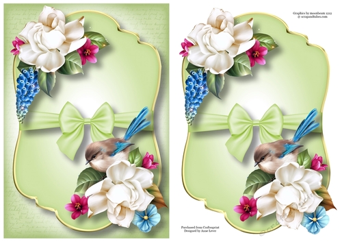 Gold Edged Mat & Bow - Le Jardin