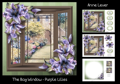 The Bay Window - Purple Lilies