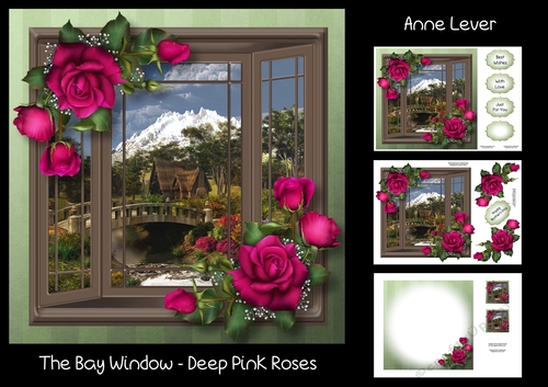 The Bay Window - Deep Pink Roses