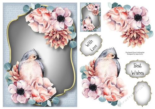 Beautiful Bird & Blooms A5