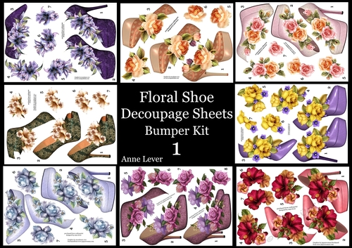 Floral Shoe Decoupage Bumper Kit 1