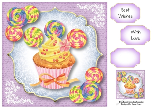 Birthday Cupcake - A Sweet Treat 8x8
