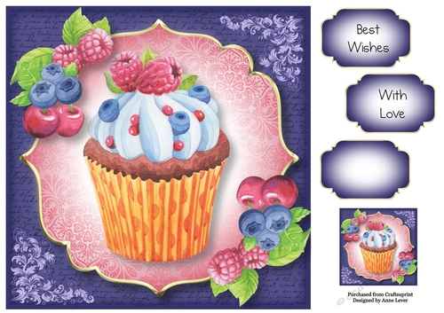Birthday Cupcake - Fabulously Fruity 8x8