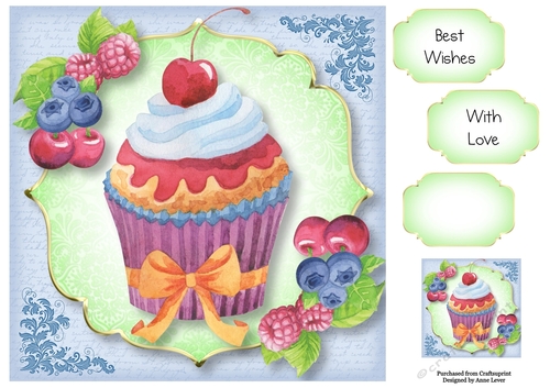 Birthday Cupcake - With A Cherry On Top 8x8