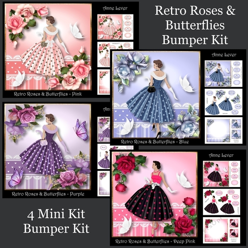 Retro Roses & Butterflies Bumper Kit