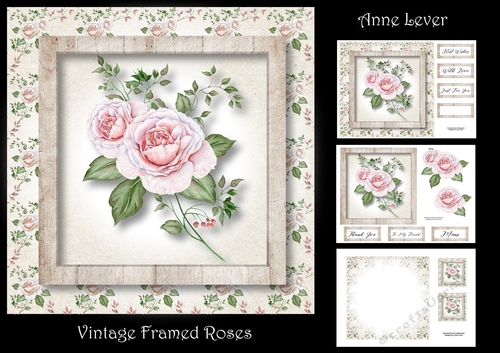Vintage Framed Roses