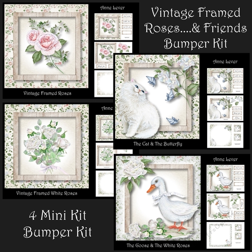 Vintage Framed Roses....& Friends Bumper Kit