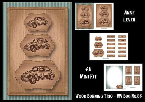 Wood Burning Trio - VW Bug No.53