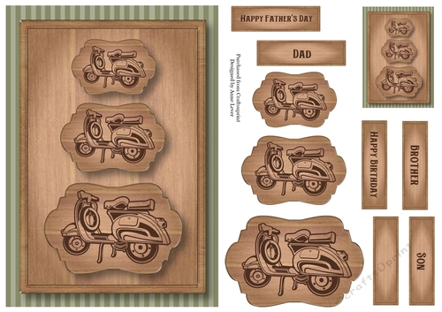 Wood Burning Trio - Lambretta A5