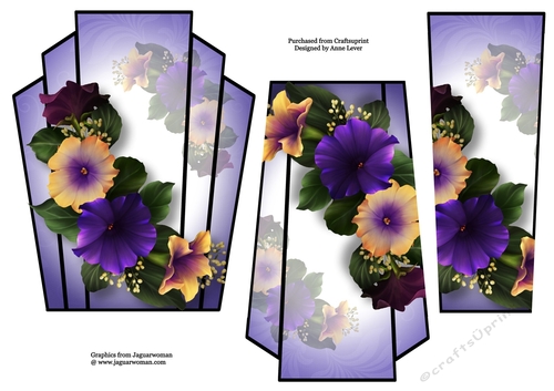 Art Deco Stacker - Pretty Petunias