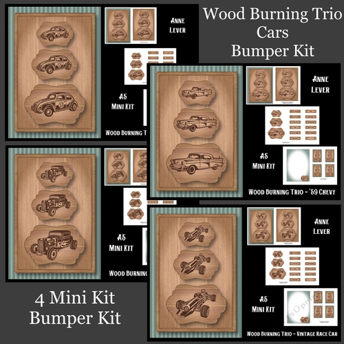 Wood Burning Trio Cars Bumper Kit
