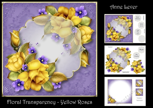 Floral Transparency - Yellow Roses