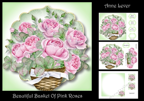 Beautiful Basket Of Pink Roses
