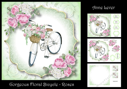 Gorgeous Floral Bicycle - Roses