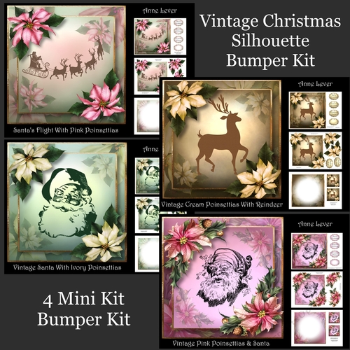 Vintage Christmas Silhouette Bumper Kit