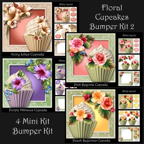 Floral Cupcakes Bumper Kit 2