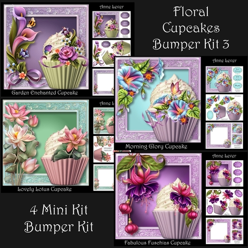 Floral Cupcakes Bumper Kit 3