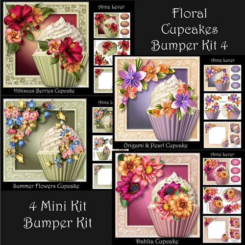 Floral Cupcakes Bumper Kit 4