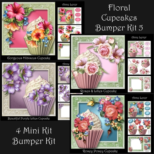 Floral Cupcakes Bumper Kit 5