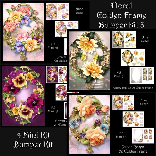 Floral Golden Frame Bumper Kit 3