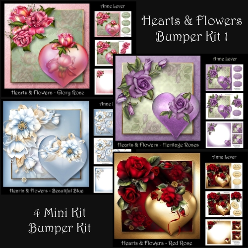 Hearts & Flowers Square Bumper Kit 1