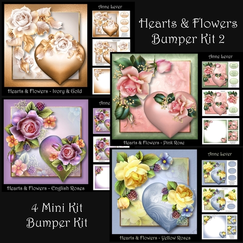 Hearts & Flowers Square Bumper Kit 2
