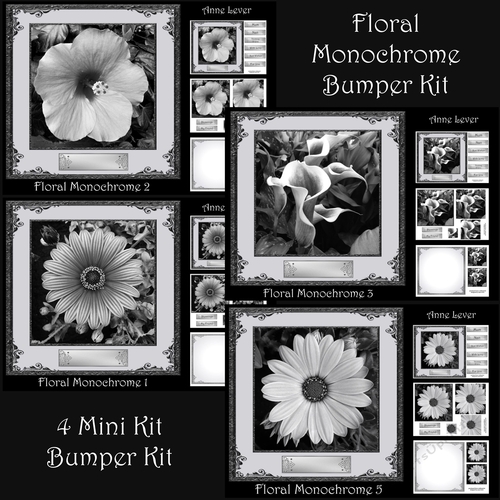 Floral Monochrome Bumper KIt