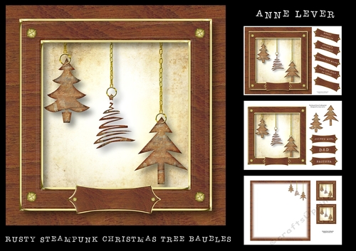 Rusty Steampunk Christmas Tree Baubles
