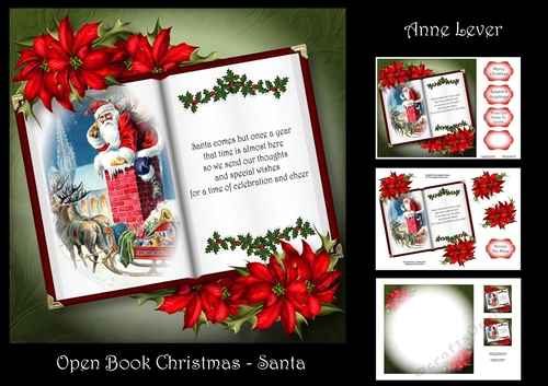 Open Book Christmas - Santa